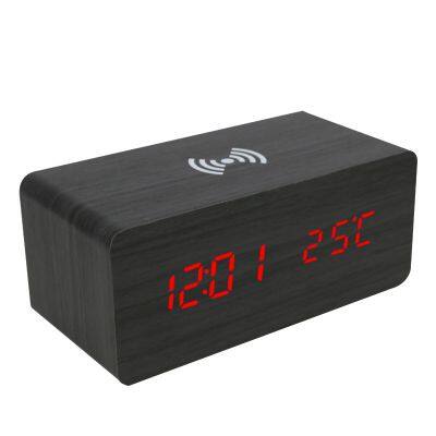 Desktop Aux Usb Connection Portable Wireless Blue Tooth BT 2 in 1 Alarm Clock Speaker photo-2