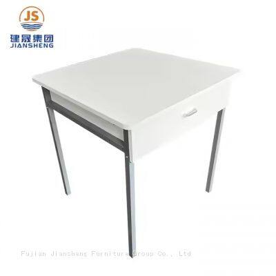 Product Descriptions From the Supplier Overview Product Description Size 700*700*750mm Desk TOP Top is MDF 18MM, PVC Edges Frame Round Tube With Powder Coating Packing Folding Legs, CKD,1 Set/Carton Color White Top,Gray Base Like,Maxima Chair RAL Product photo-3