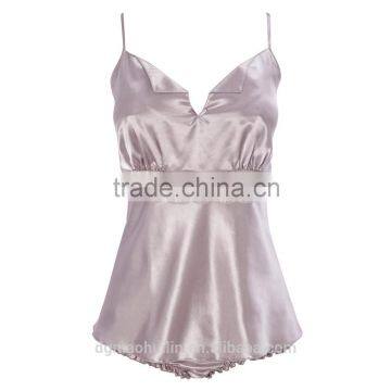 2015Sexy Women Satin Lace Sleepwear Lingerie Nightdress One-piece Pajamas photo-2