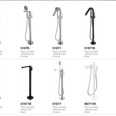 Uniquely Designed Flexibly Installed and Easy to Operate Floor Mounted Bathtub Mixer photo-2