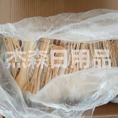 6pcs Eco Bamboo Cooking Spoons Set,bamboo Wood Utensils Wholesale photo-3