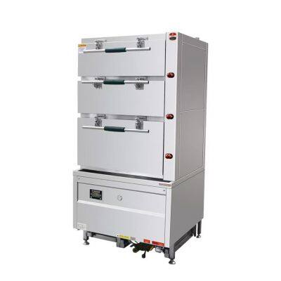Коммерческий сверхэкономичный трехдверный морепродуктовый паровар 1200x900x1900 мм 220 В