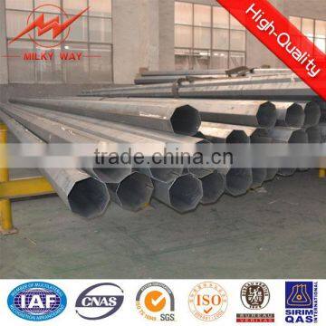 2016 treated steel pole round for philippines 35ft