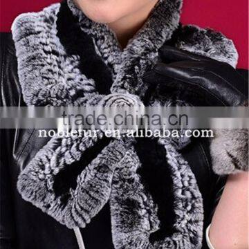 Luxury 2015 New Trends Fancy Rex Rabbit Fur Pompon Female Winter Neckerchief photo-5