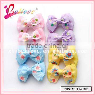 Yiwu market hair accessories wholesale hair bows with clip,mini bow ties for girls