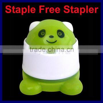 6 Color Staple Free Stapler Panda Pig Eco Friendly Carton Stapler