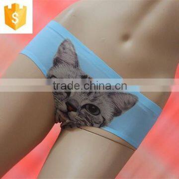 Lady's new design seamless panty in print logo and picture