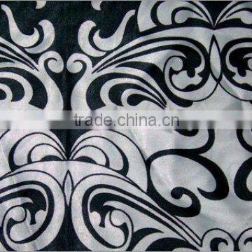 Printed satin fabric