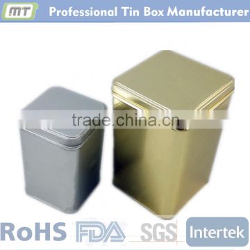 Square tea tin box