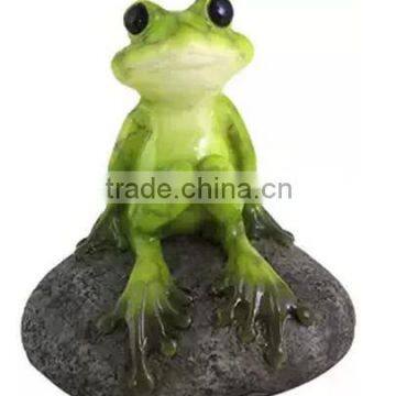 Top Collection 2.725-Inch Miniature Fairy Garden and Terrarium Cute Frog on Stone Mini