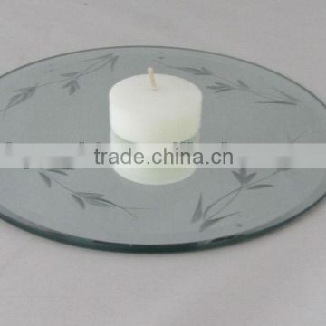 Mirror candleholder plate