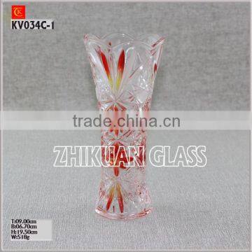 Machine Pressed Colored Vase Cheapest Glass Vase from factory