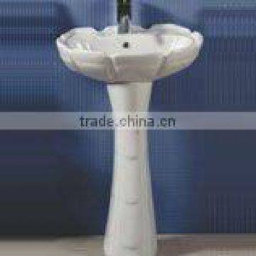 Ceramic pedestal basin