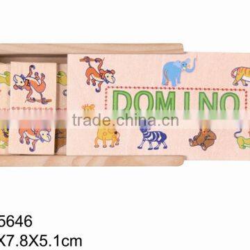 China Online Shopping 28 Pcs Hot-sale Sea Animal Baby's Safety Gift Small Size Puzzle Wooden Boxkids Domino Game Set photo-4