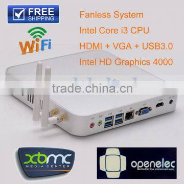 Support XBMC Openelec Windows Linux Ubuntu Intel Core i3 3217U HD 4000 Graphics Desktop Mini Computer With 1*HDMI 4*USB3.0