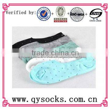 ladies boat dot soft short sock with cotton