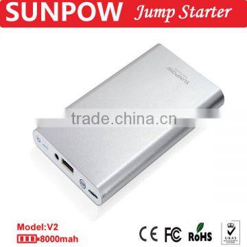 2015 New Product Auto Spare 8000mah Vehicle Battery Booster