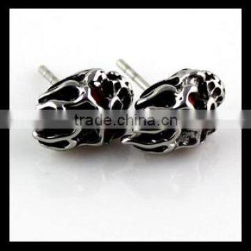 316 stainless steel skull earring for men