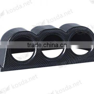 Single /Two/ Three Hole 60mm Auto Gauge Pod, 52mm Carbon Fiber Look Dash Gauge Pod