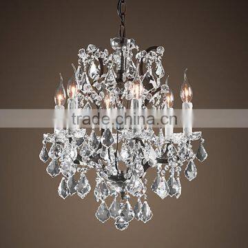 Hot Selling North Euro / America Country Style Cheap Suspend Crystal Chandeliers Pendant Hanging Light Fixtures CZ2519/6