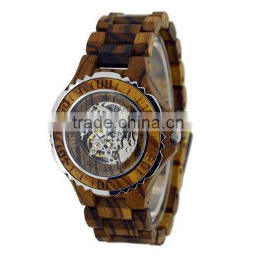 2015 new design mechanical watch wood case full-automatic movt waterproof watch                        
                                                Quality Choice