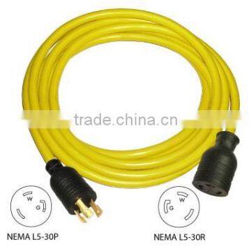 NEMA L5-30 Locking Extension Cord With UL CUL Approval.