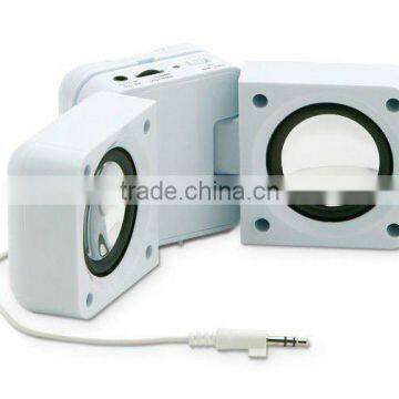 Folding White USB Speaker