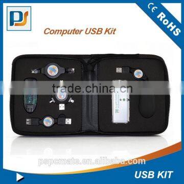 Computer Set Laptop USB Kit With Mouse USB Hub Card Reader Charging Adapter and Cables photo-3