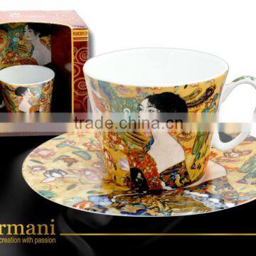 CARMANI Helga Cup & Saucer from Klimt design