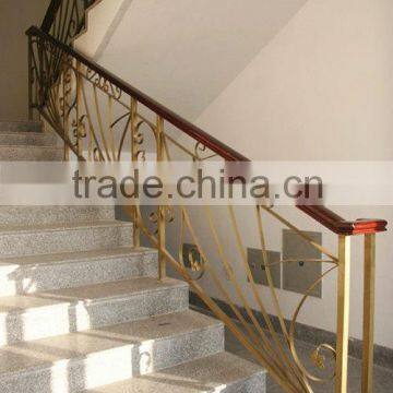 Modern wrought iron stair handrail for house