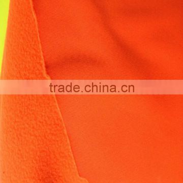 high visibility soft shell fabric- flourescent orange color(knitted)