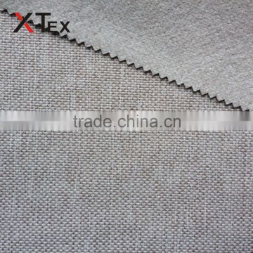 bulk 280gsm faux linen fabric bonded with mbdle coating for cushion cover from china