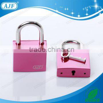 AJF New Arrival High Quality Electrophoresis Pink Color Square Love Lock With Key Nice for Anniversaries photo-1