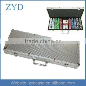 Waterproof Shockproof Cheap Aluminum 500 Chip Poker Case ZYD-HZMpcc002