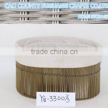 durable using pp plastic baskets with cotton lining wholesale