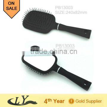 paddle and cushion hair brush with mirror