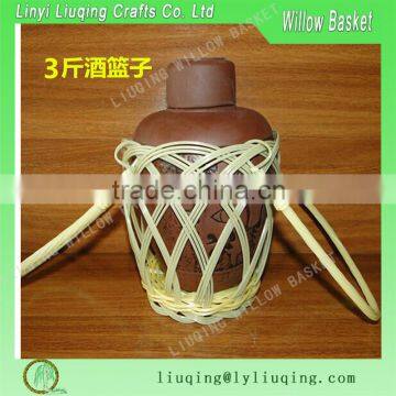 Promotional Willow Wine Picnic Basket For Bottles
