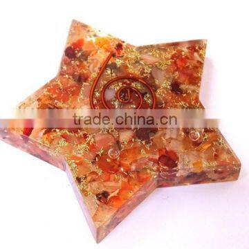 Carnelian Supplier Orgone 5 Pointed Star