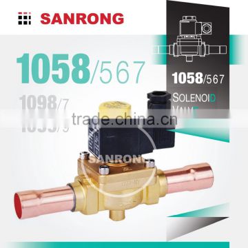 1078/9 1079/11 Diaphragm Solenoid Valve for Liquid Suction Line, Welding Solenoid Valve with 1-1/8 1-3/8 ODF Solder