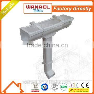 Guangzhou Building Materials Decorative Roof Drainage 5.2K,7K Rainwater PVC Rectangular Gutter