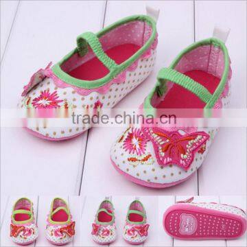 2016 embroidered butterfly baby sandal shoes quality toddler rubber shoes