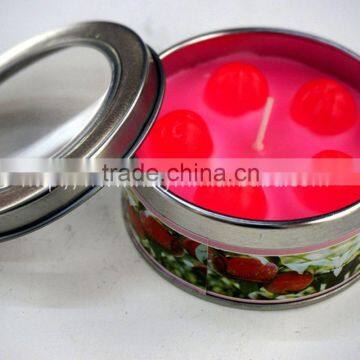 jelly tin candle with strawberry perfume