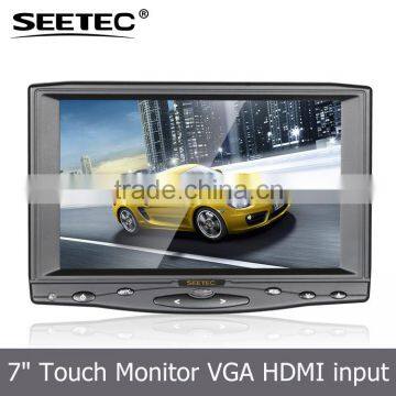 High brightness vga hdmi input stand bracket mounting 7 inch lcd monitor in security filed
