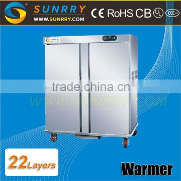 New style electric restaurant food warmer cart with two doors for sale