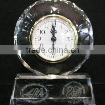 2016 Hot sale crystal table clock for Wedding Souvenirs