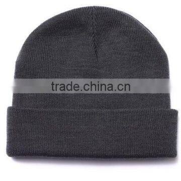 Fashion Custom Knitted Acrylic Winter Beanie Plain Blank Toque Beanie Hat