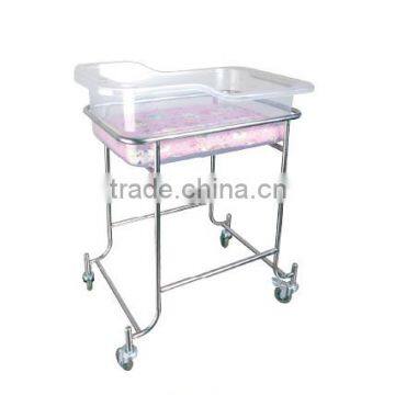 BS - 612 Mobile Baby Cot With Acrylic Basin