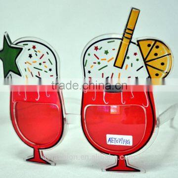 Cheap Plastic Drinking Cup Shaped Party Novelty Sunglasses,Drink Cup Party Glasses Crazy Selling Super Sunglasse