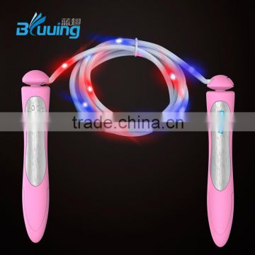 Hot sale 2015 new design smart color change electronic LED light up skipping jump rope