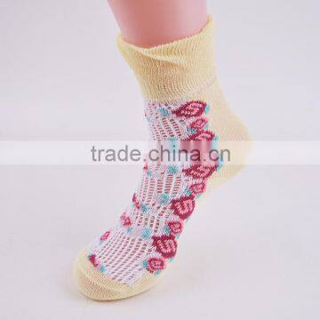 custom lady jaquard Rumi Socks with pointelle pattern Rumi socks lady Rumi socks